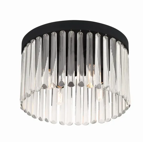 Emory 15" Flush Mount in Black Forged - Image 12