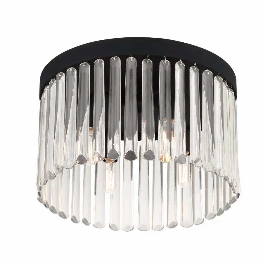 Emory 15" Flush Mount in Black Forged - Image 12