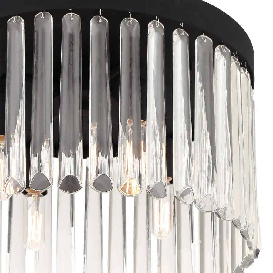 Emory 15" Flush Mount in Black Forged - Image 13