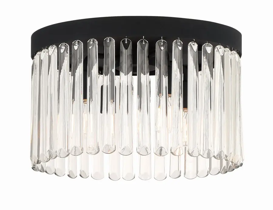 Emory 15" Flush Mount in Black Forged - Image 9