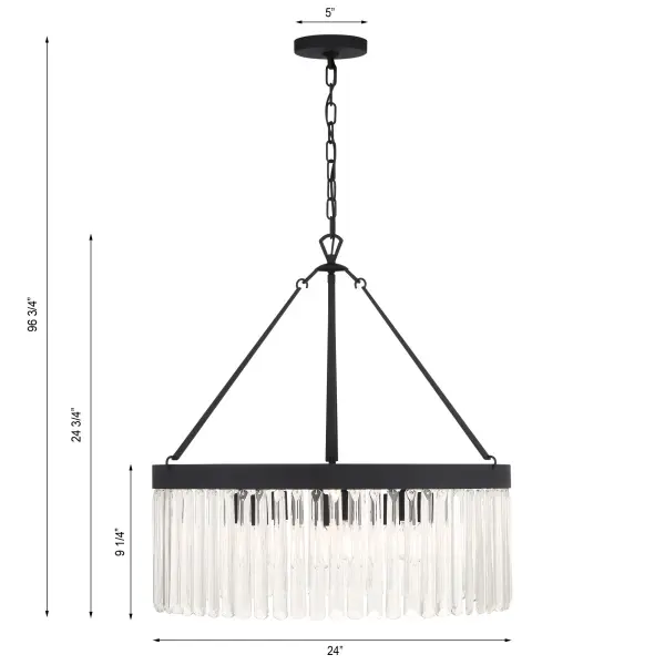 Emory 24" Art Deco Chandelier - Image 17