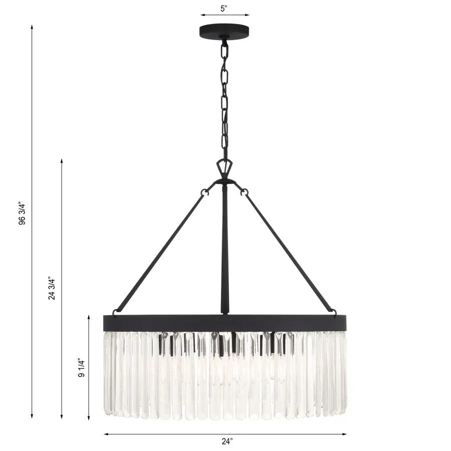 Emory 24" Art Deco Chandelier - Image 17