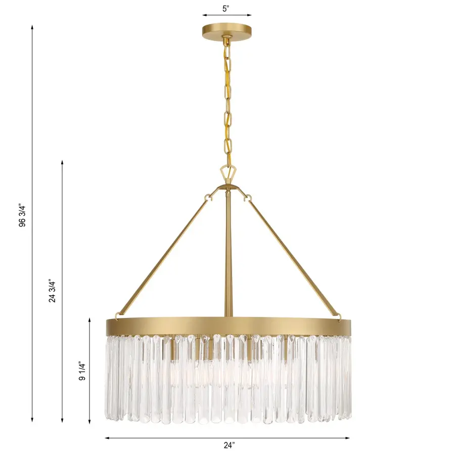 Emory 24" Art Deco Chandelier - Image 7