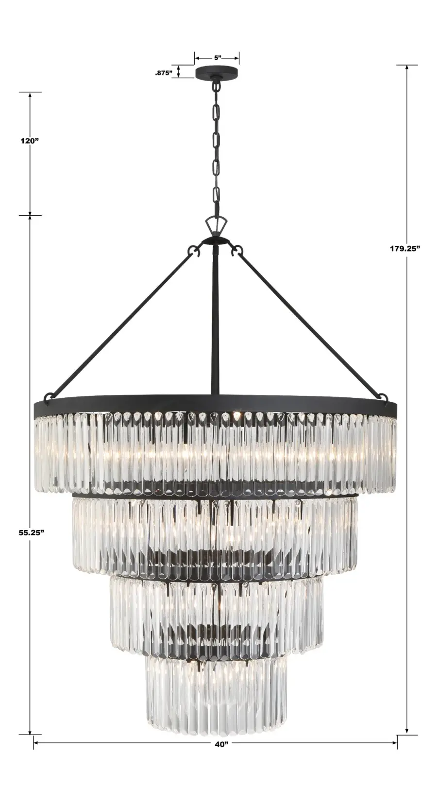 Emory 40" Art Deco Chandelier - Image 17