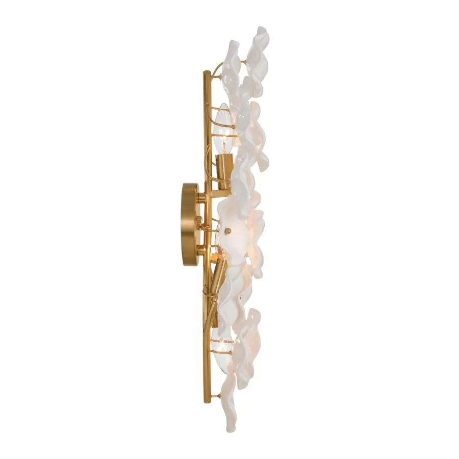 Esme 23" Sconce in Aged Brass with Blue Glass - Image 18