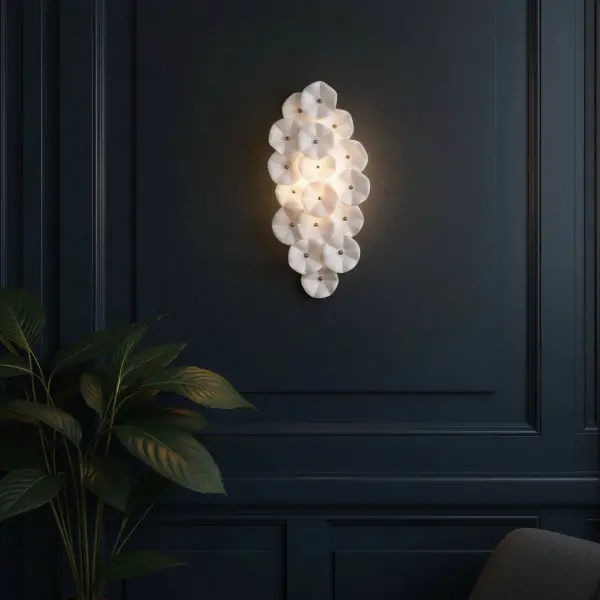 Esme 23" Sconce in Aged Brass with Blue Glass - Image 20