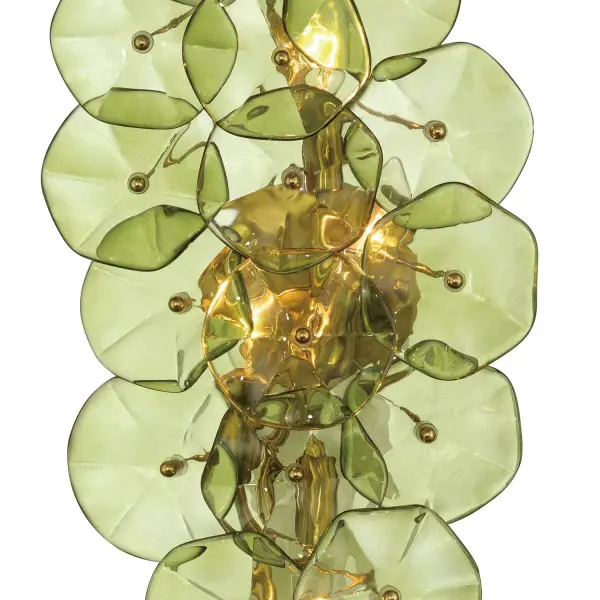 Esme 23" Sconce in Aged Brass with Blue Glass - Image 5