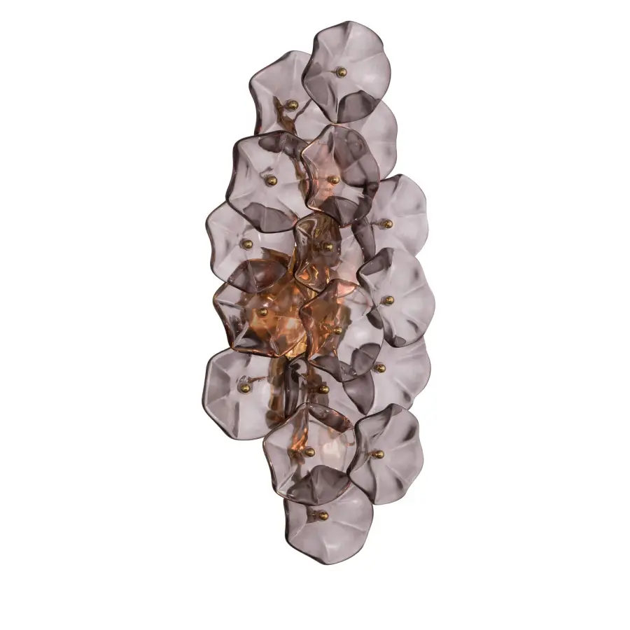 Esme 23" Sconce in Aged Brass with Blue Glass - Image 8