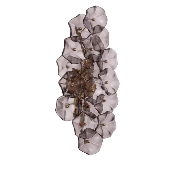 Esme 23" Sconce in Aged Brass with Blue Glass - Image 9