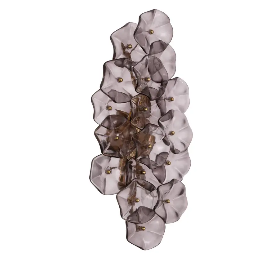 Esme 23" Sconce in Aged Brass with Blue Glass - Image 9