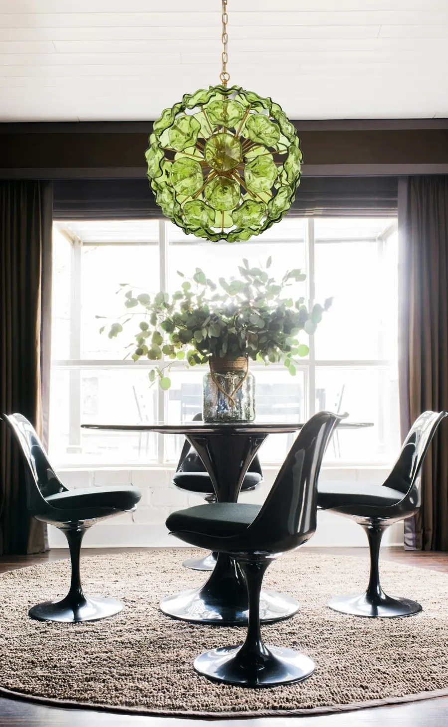Esme 22.5" Chandelier in Aged Brass with Blue Glass - Image 6