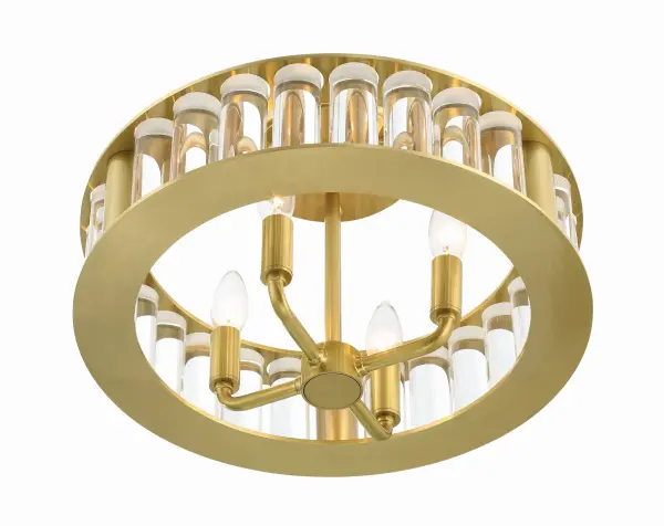 Farris 16.5" Semi Flush Mount in Aged Brass - Image 5