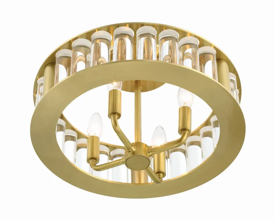 Farris 16.5" Semi Flush Mount in Aged Brass - Image 5