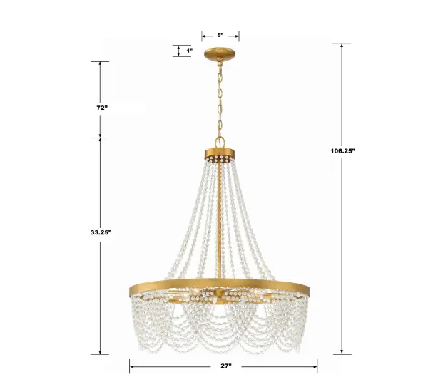 Fiona 27" Empire Chandelier - Image 6