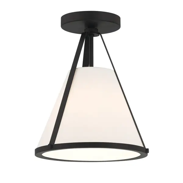 The Fulton combines classic farmhouse charm with contemporary versatility. Its double white fabric shade with metal trim and glass diffuser creates soft, diffused lighting perfect for intimate spaces.