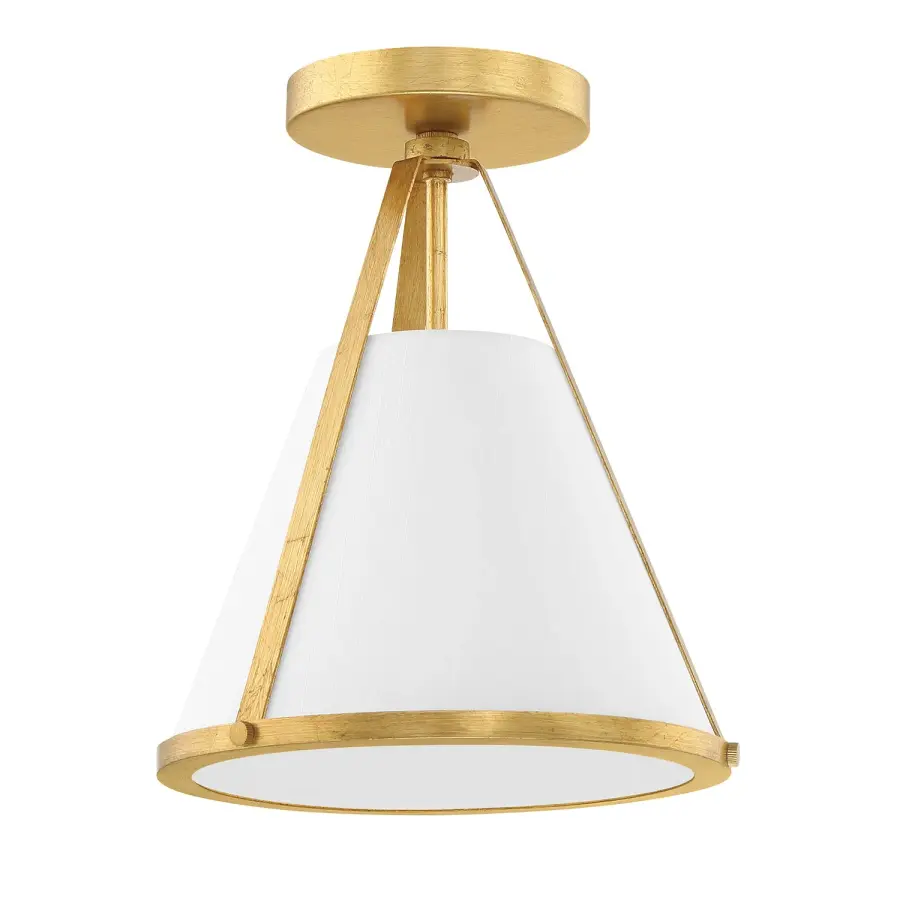Fulton 9.25" Semi Flush Mount in Black - Image 11