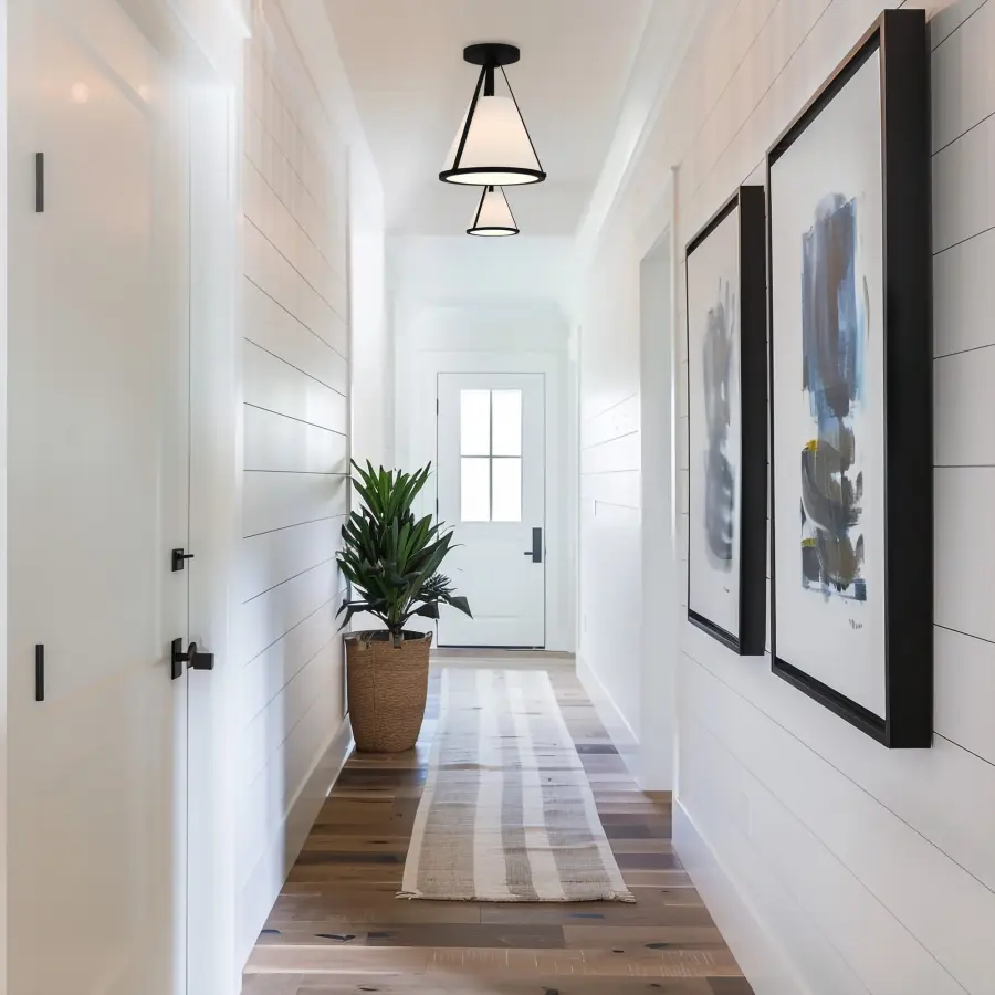 Fulton 9.25" Semi Flush Mount in Black - Image 7
