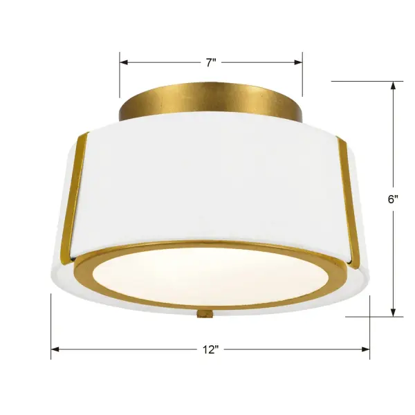 Fulton 12" Semi Flush Mount in Black - Image 13