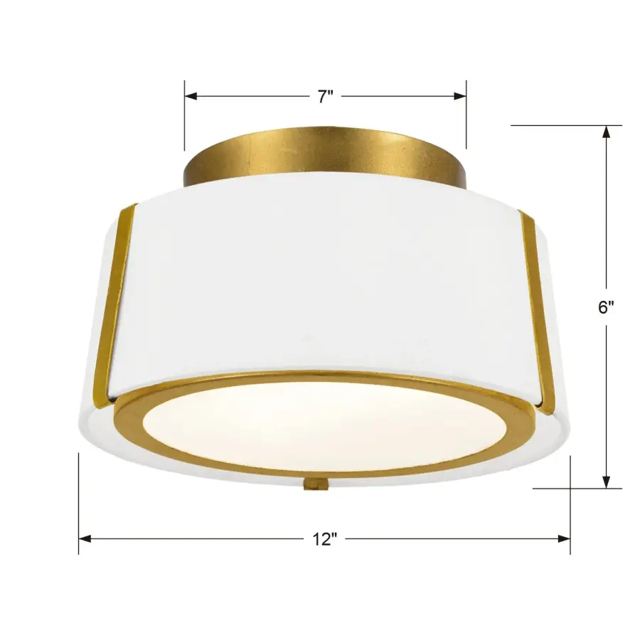 Fulton 12" Semi Flush Mount in Black - Image 13