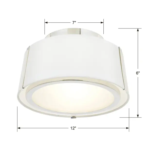 Fulton 12" Semi Flush Mount in Black - Image 19