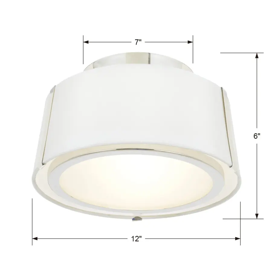 Fulton 12" Semi Flush Mount in Black - Image 19