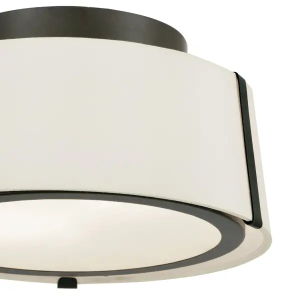 Fulton 12" Semi Flush Mount in Black - Image 3