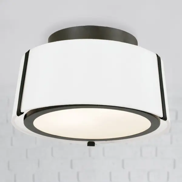 Fulton 12" Semi Flush Mount in Black - Image 5