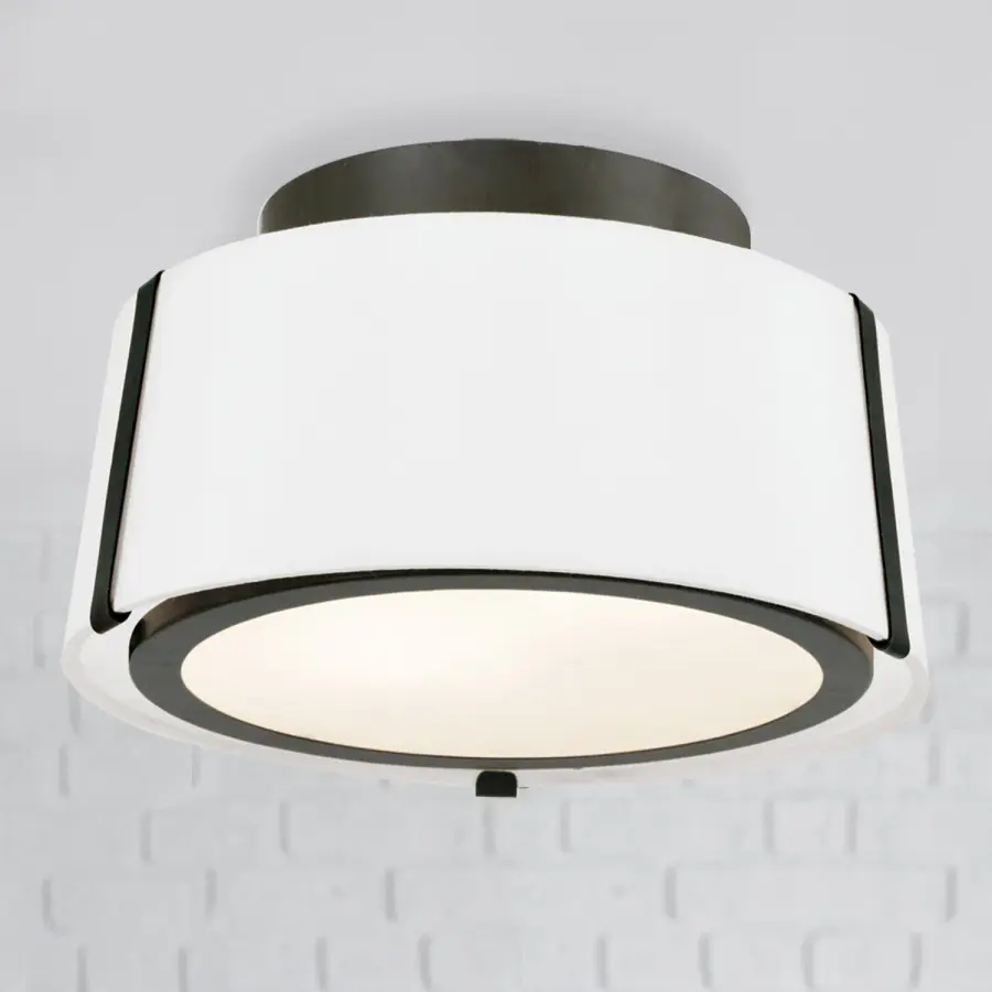 Fulton 12" Semi Flush Mount in Black - Image 5