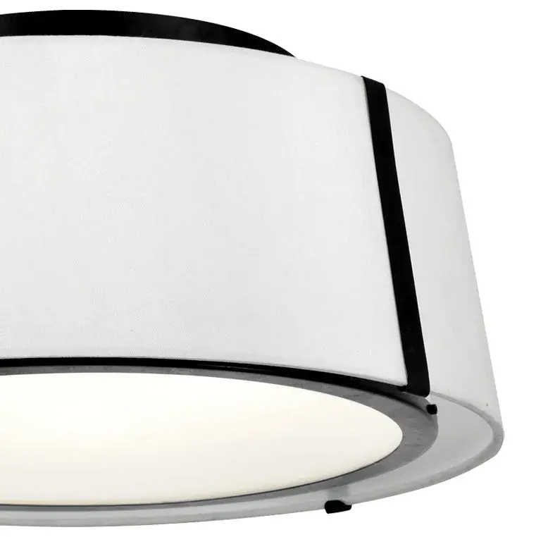 Fulton 18" Semi Flush Mount in Black - Image 2