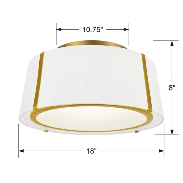 Fulton 18" Semi Flush Mount in Black - Image 18