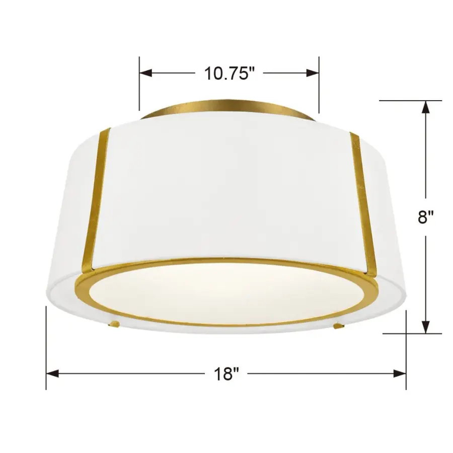 Fulton 18" Semi Flush Mount in Black - Image 18