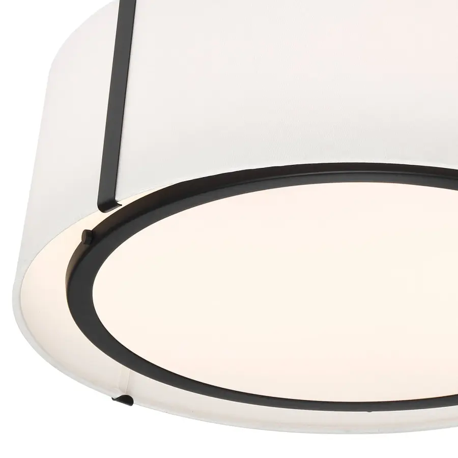 Fulton 18" Semi Flush Mount in Black - Image 4