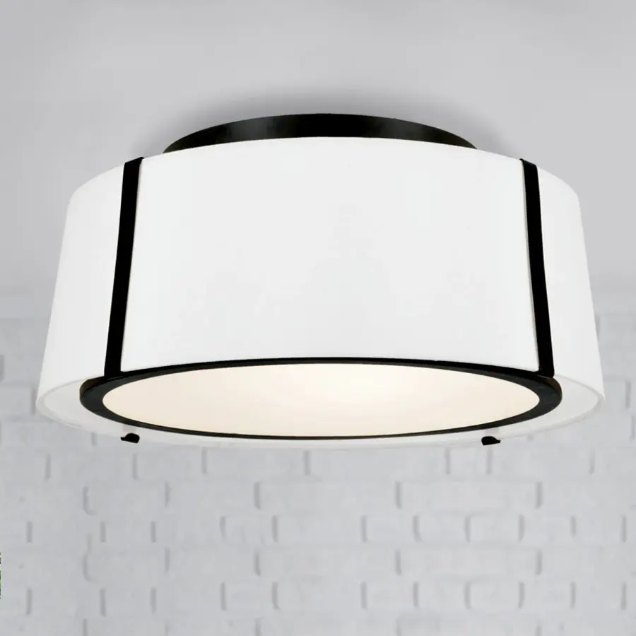 Fulton 18" Semi Flush Mount in Black - Image 5