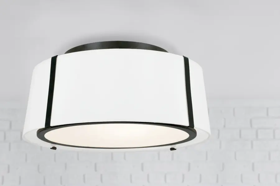 Fulton 18" Semi Flush Mount in Black - Image 6
