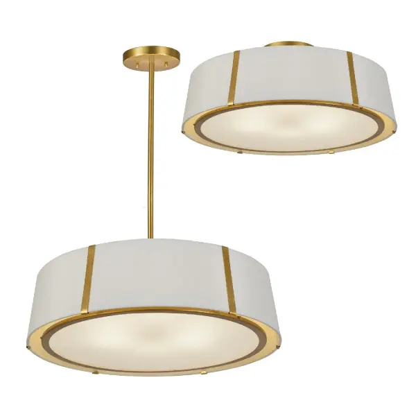 Fulton 24" Semi Flush Mount in Antique Gold - Image 11