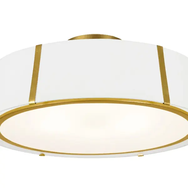 Fulton 24" Semi Flush Mount in Antique Gold - Image 13