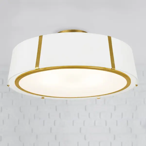 Fulton 24" Semi Flush Mount in Antique Gold - Image 14