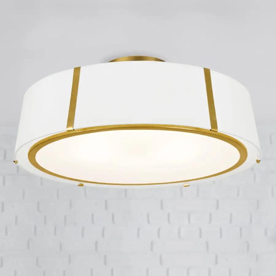 Fulton 24" Semi Flush Mount in Antique Gold - Image 14