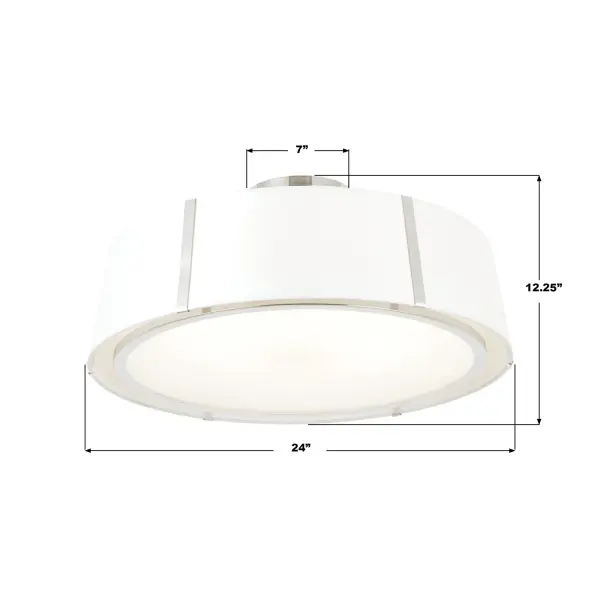 Fulton 24" Semi Flush Mount in Antique Gold - Image 21