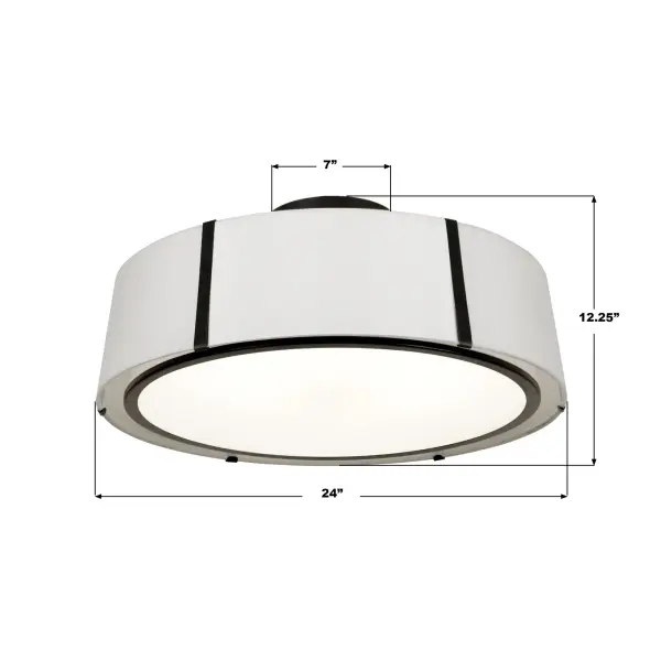 Fulton 24" Semi Flush Mount in Antique Gold - Image 8