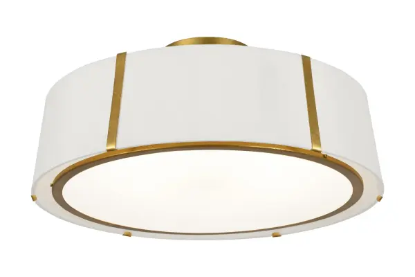 Fulton 24" Semi Flush Mount in Antique Gold - Image 10