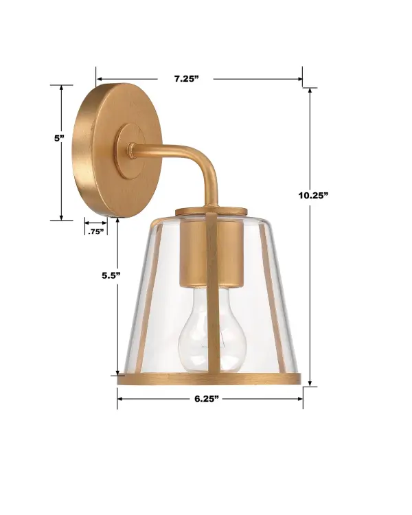 Fulton 6.25" Wall Sconce in Antique Gold - Image 25