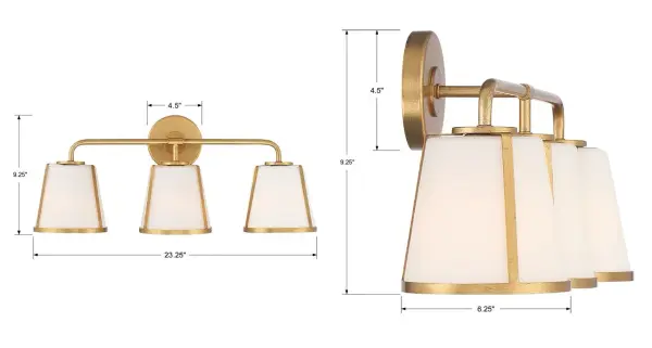 Fulton 23.25" Bathroom Vanity Light in Antique Gold - Image 20