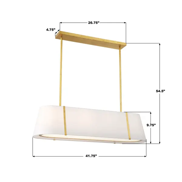 Fulton 41.75" Linear Oval Chandelier - Image 15