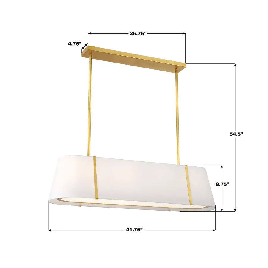 Fulton 41.75" Linear Oval Chandelier - Image 15
