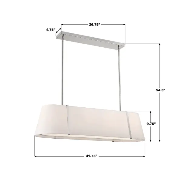 Fulton 41.75" Linear Oval Chandelier - Image 23