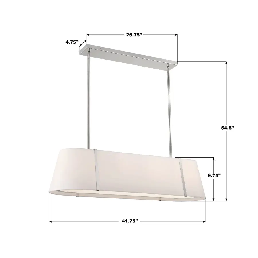 Fulton 41.75" Linear Oval Chandelier - Image 23
