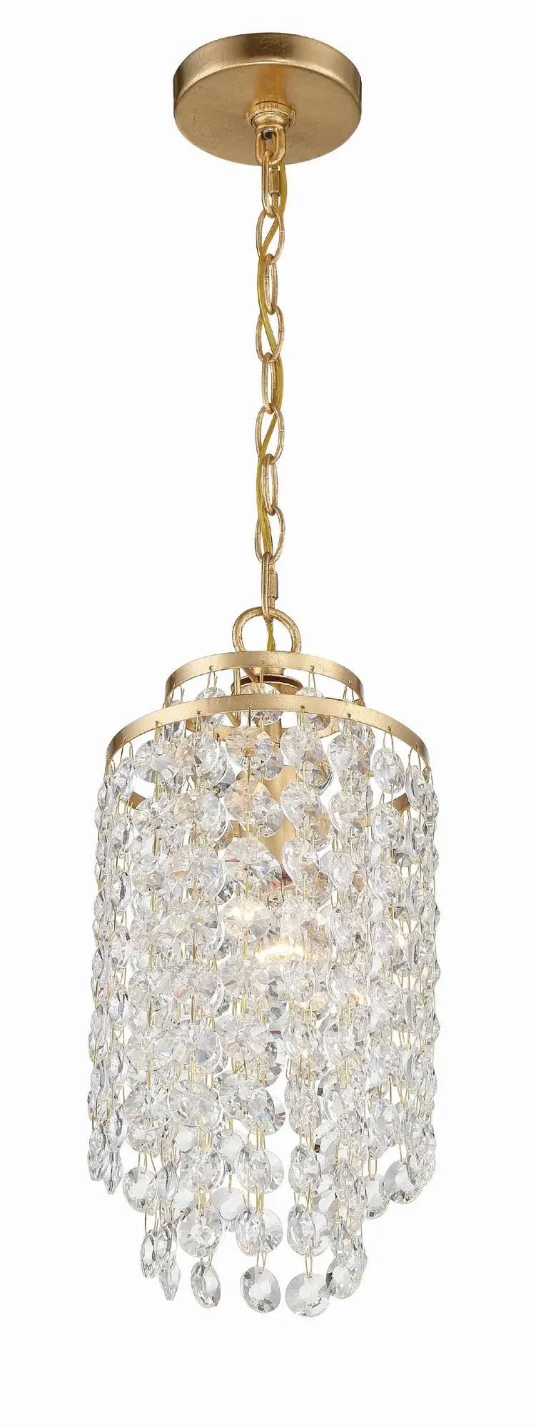 Gabrielle 7" Crystal Chandelier in Antique Gold - Image 2