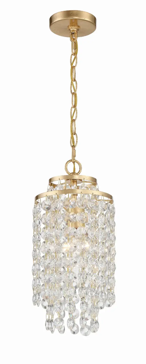 Gabrielle 7" Crystal Chandelier in Antique Gold - Image 3