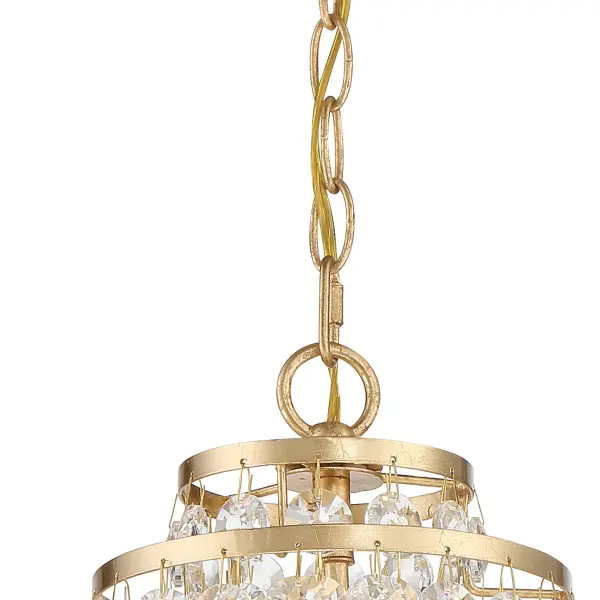 Gabrielle 7" Crystal Chandelier in Antique Gold - Image 4